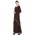 C Cut Abaya- Coffee Brown C Cut Abaya- Coffee Brown